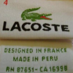 lacoste labels tags